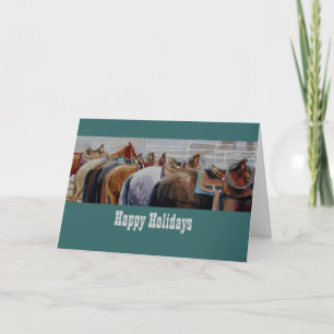 Cartão De Festividades Western Horse Christmas Card