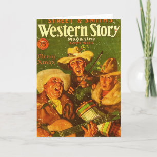Cartão De Festividades Western Story Magazine 1931 no Natal