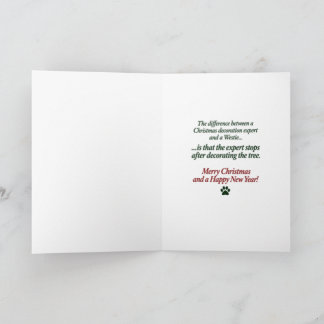 Cartão De Festividades Westie Engraçado - Eu Ajudei a Decorar a Árvore