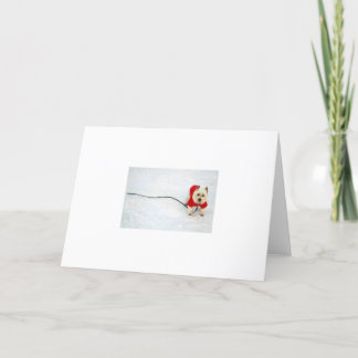 Cartão De Festividades Westie in the Snow