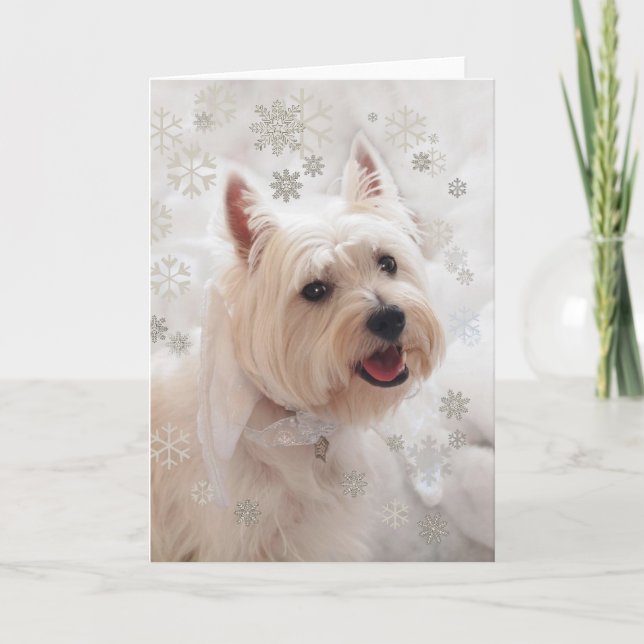 Cartão De Festividades Westie Snowflake Angel Card (Frente)