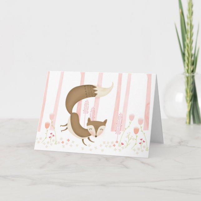 Cartão De Festividades What does the Fox Say? Valentine's Day Card (Frente)