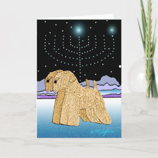 Cartão De Festividades "Wheaten Terriers at Chanukah"