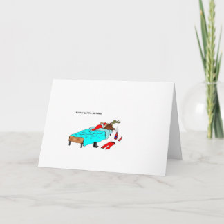 Cartão De Festividades When Santa Drinks ("Reindeer")