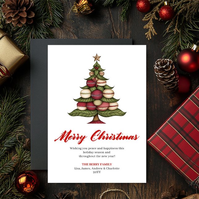 Cartão De Festividades Whimsical Artistic Christmas Tree Greeting Layout (Whimsical Artistic Christmas Tree Greeting Layout)