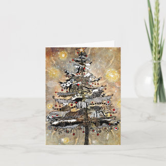 Cartão De Festividades Whimsical Christmas Tree Notecard