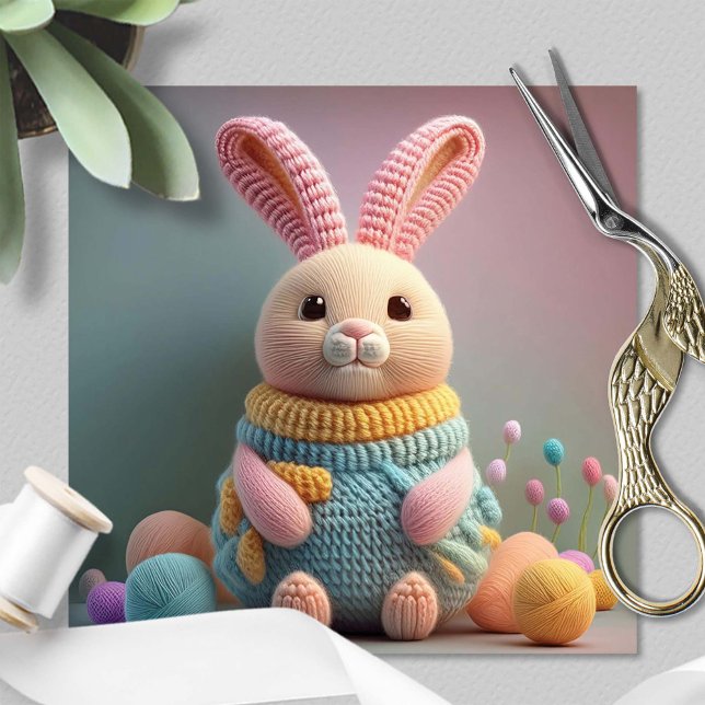Cartão De Festividades Whimsical Cute Bunny Easter (Criador carregado)