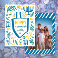 Whimsical Dreidel Menorah CUSTOM Foto HANUKKAH