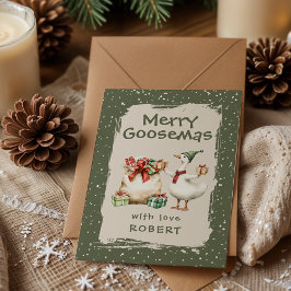 Cartão De Festividades Whimsical Goose Classroom Christmas