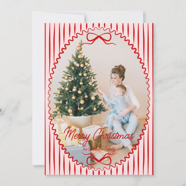 Cartão De Festividades Whimsical Hand Drawn Handwritten Christmas Photo (Frente)