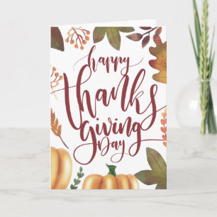 Cartão De Festividades Whimsical Happy Thanksgiving Day   Greeting Card