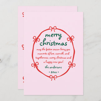 Cartão De Festividades Whimsical Mand Drawn Quirky Frame Foto de Natal