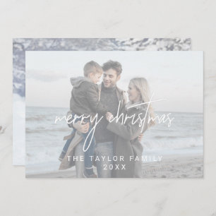 Cartão De Festividades Whimsical White Christmas 2 Horizontal Photos