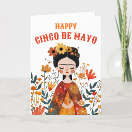 Cartão De Festividades Whimsso Frida Kahlo Happy Cinco de Mayo
