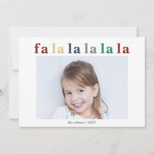 Cartão De Festividades Whimsy Snowflakes Colorful fa la Minimis Photo