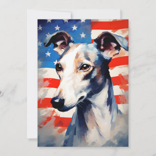 Cartão De Festividades Whippet 4° dia da Independência de julho