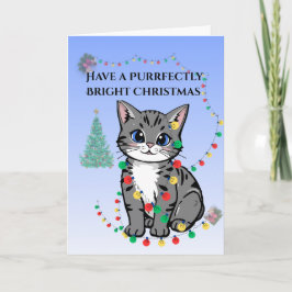 Cartão De Festividades Whisker Holiday Blessings Folded Holiday Card