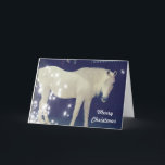 Cartão De Festividades White Arabian Horse Christmas Card<br><div class="desc">A photo I took of  a favorite horse,  by Sandra Snow</div>