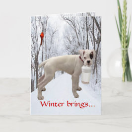 Cartão De Festividades White Boxer Christmas