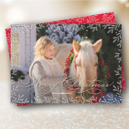 Cartão De Festividades White deixa foto de Natal