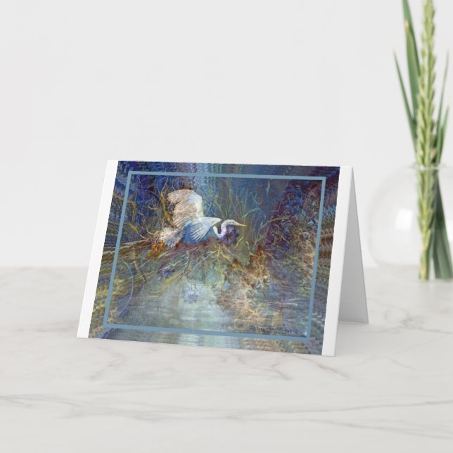 Cartão De Festividades white heron (Frente)