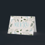 Cartão De Festividades White Holly Botanical Happy Holidays Card<br><div class="desc">Cartão floral elegante com ilustrações holísticas e caligrafia moderna. Este cartão faz parte de um conjunto de feriados - White Holly Botanical Holiday Set. Estão disponíveis carimbos de correspondência,  adesivos e outros itens.</div>