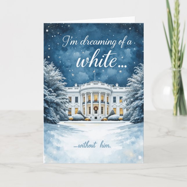 Cartão De Festividades White House Christmas Card, Funny Anti-Trump (Frente)
