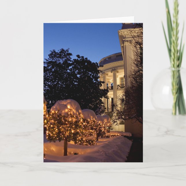 Cartão De Festividades White House Christmas Lawn Decorations (Frente)