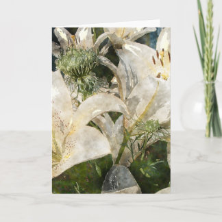 Cartão De Festividades White Lily Páscoa Art