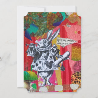 Cartão De Festividades White Rabbit Designer Valentine's Day Flat Card