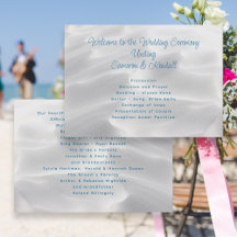 White Sand Beach Weding Program