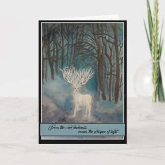 Cartão De Festividades White Stag Winter Solstice Card