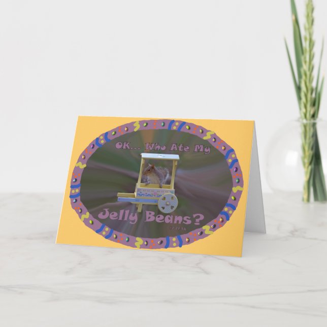Cartão De Festividades Who Ate My Jelly Beans? (Frente)