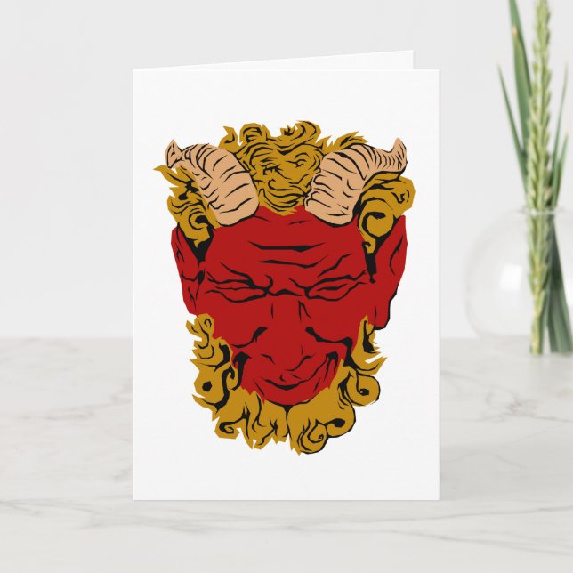 Cartão De Festividades Wicked Winter Greeting Card From Krampus (Frente)