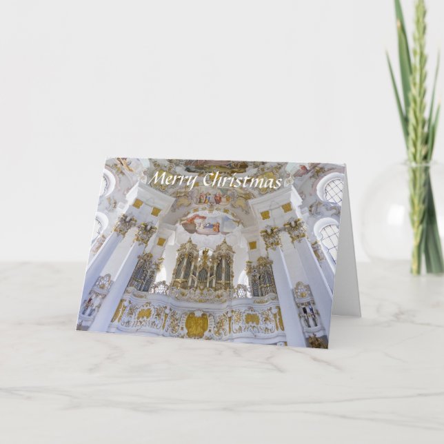 Cartão De Festividades Wieskirche organ Christmas card (Frente)