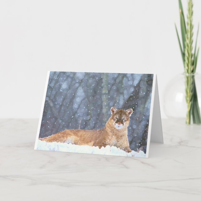 CARTÃO DE FESTIVIDADES WILD CAT FREEDOM DESTINY ZAZZLE (Frente)