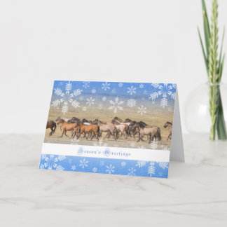 Cartão De Festividades Wild Horses - 5x7 Holiday Card