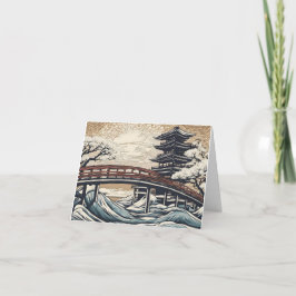 Cartão De Festividades Wild water met brug