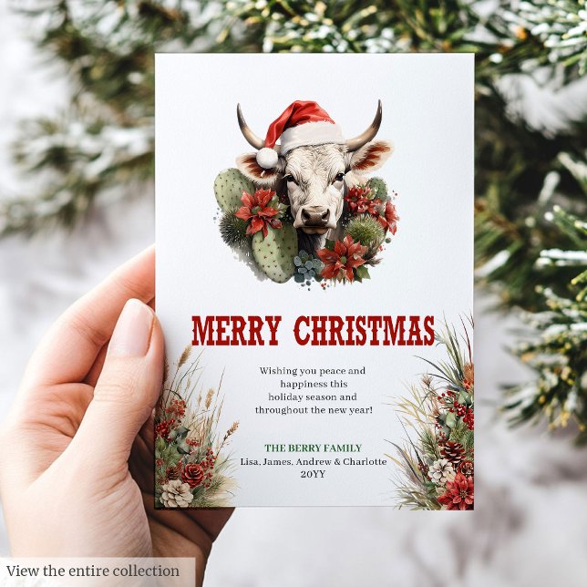 Cartão De Festividades Wild West Yuletide Holiday Greeting Card (Wild West Yuletide Holiday Greeting Card)