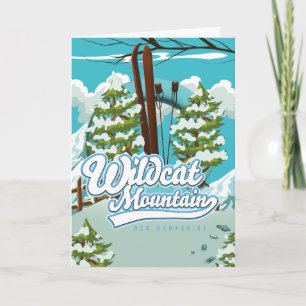 Cartão De Festividades Wildcat Mountain New Hampshire Ski poster Holiday