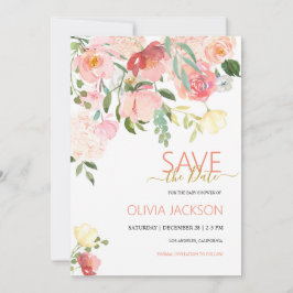 Cartão De Festividades Wildflower Save The Date Card