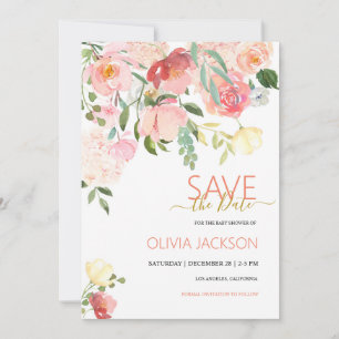 Cartão De Festividades Wildflower Save The Date Card