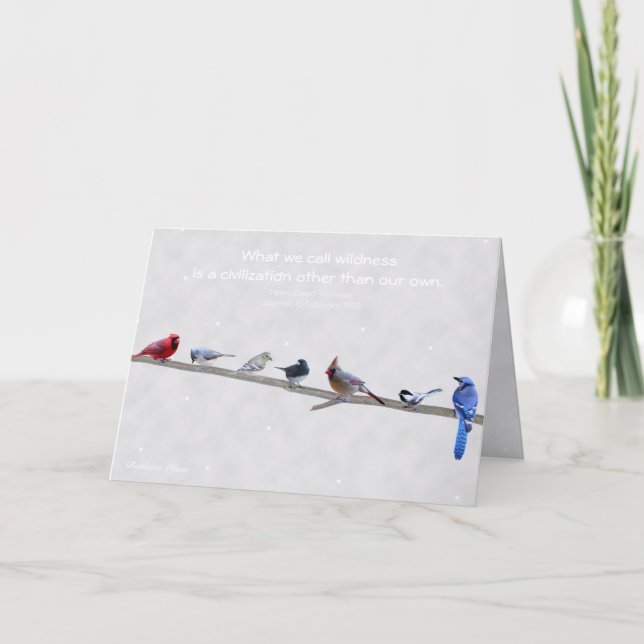 Cartão De Festividades Wildness:a civilization other than our own.Thoreau (Frente)