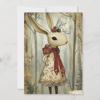 Cartão De Festividades Willa the Rabbit | Woodland Whimsy