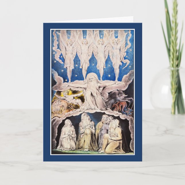 Cartão De Festividades William Blake Card: Antes do Trono Divino (Frente)