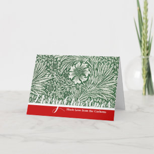 Cartão De Festividades william morris marigold verde floral flor