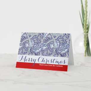 Cartão De Festividades William Morris Windrush Padrão Floral Azul
