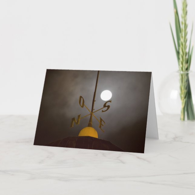 Cartão De Festividades Windrose atop the Lighthouse on Cerro Santa (Frente)