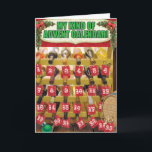 Cartão De Festividades Wine Advent Calendar Christmas Funny Paper Card<br><div class="desc">The countdown begins! Merry Christmas!</div>