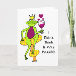 Cartão De Festividades Wine Prince Valentine's Day Card